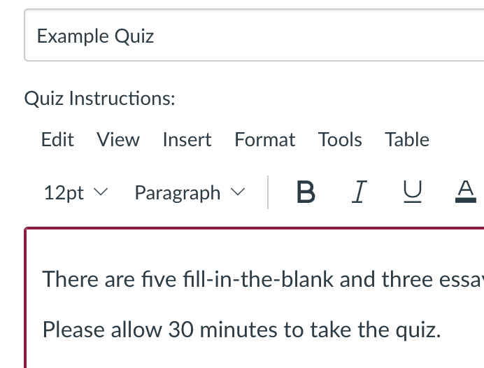 Accessible Canvas quizzes and assignments ASU IT Accessibility